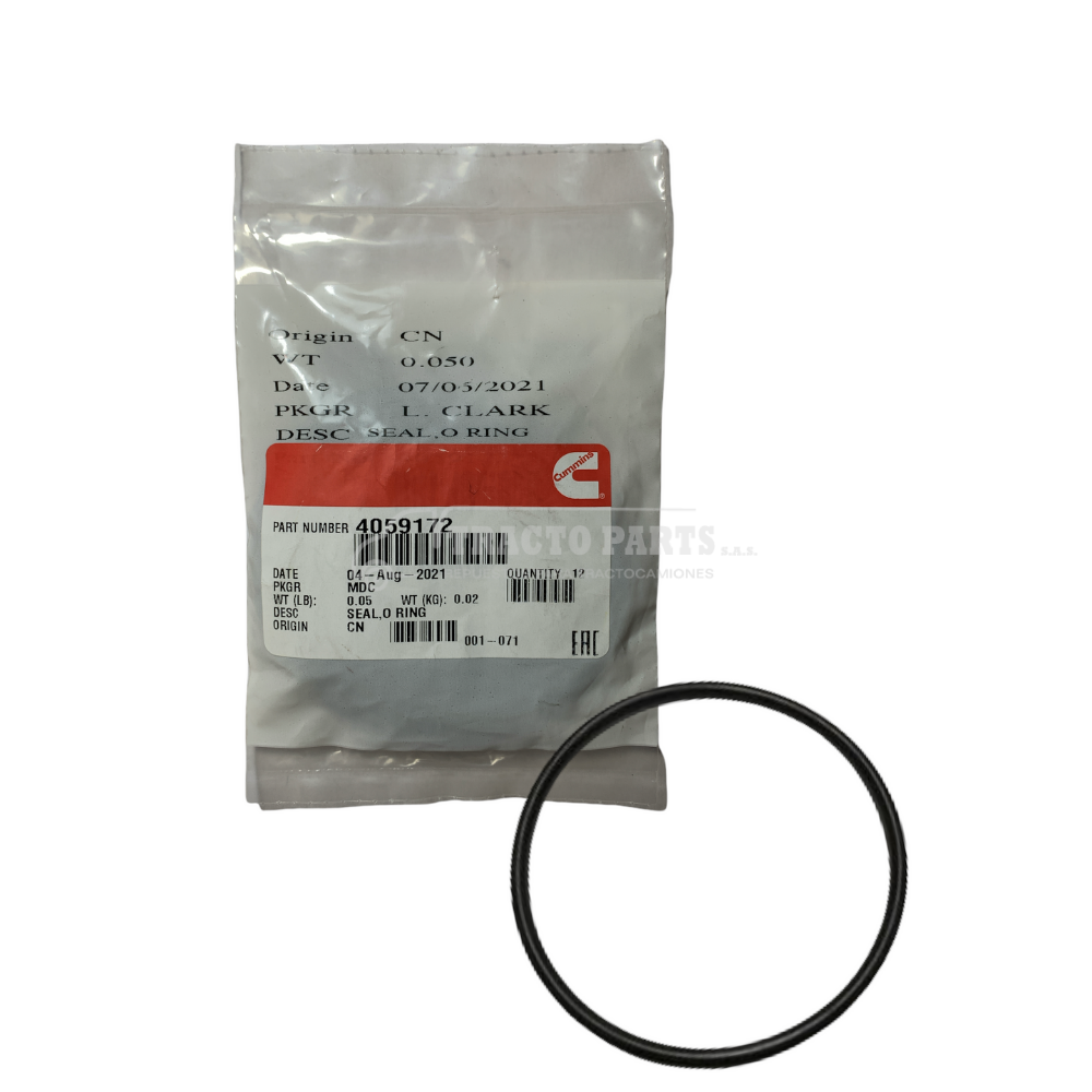 4059172 Oring Conexión Bomba Agua Cummins ISX